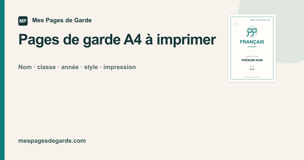 Mes Pages de Garde cover image