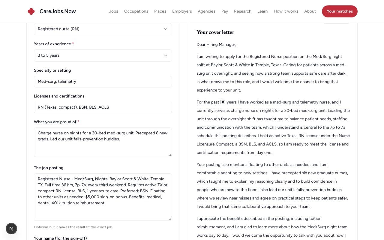 Healthcare Cover Letter Generator Titelbild