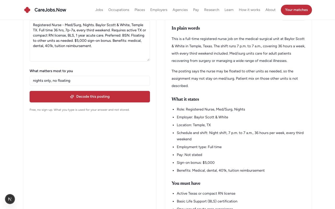 Healthcare Job Posting Decoder Titelbild