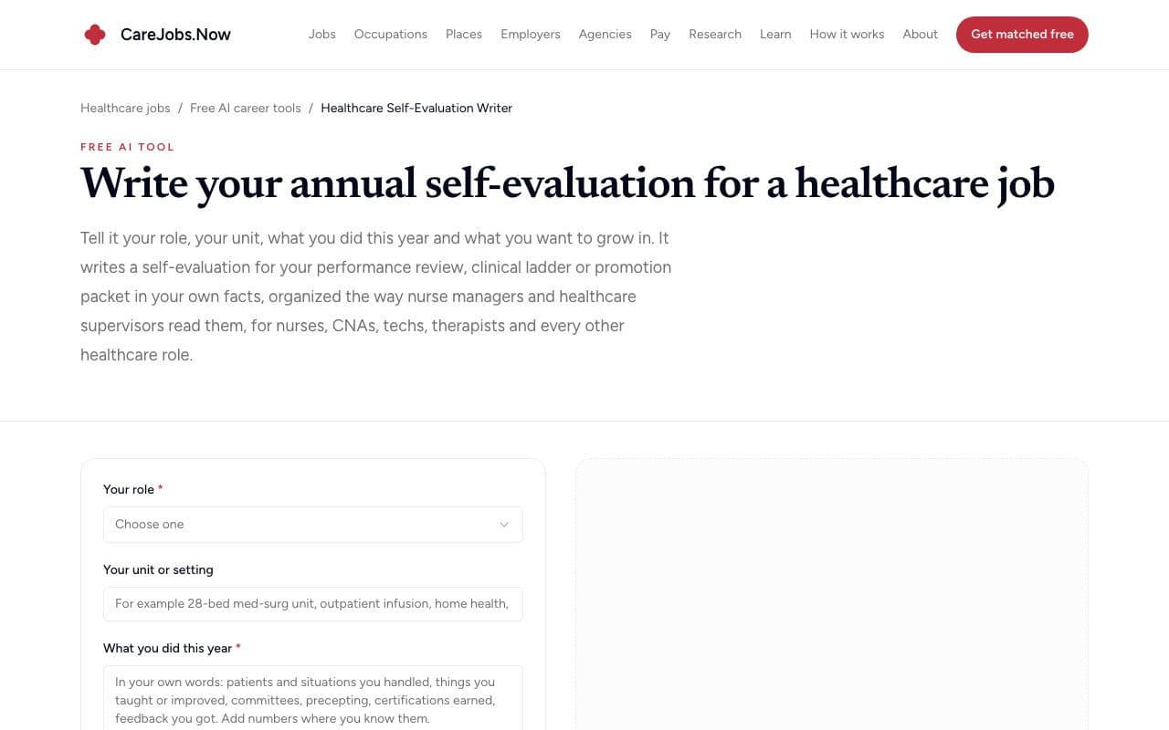 Healthcare Self-Evaluation Writer Titelbild