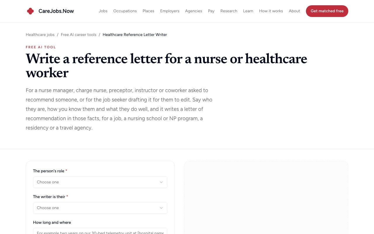 Healthcare Reference Letter Writer Titelbild