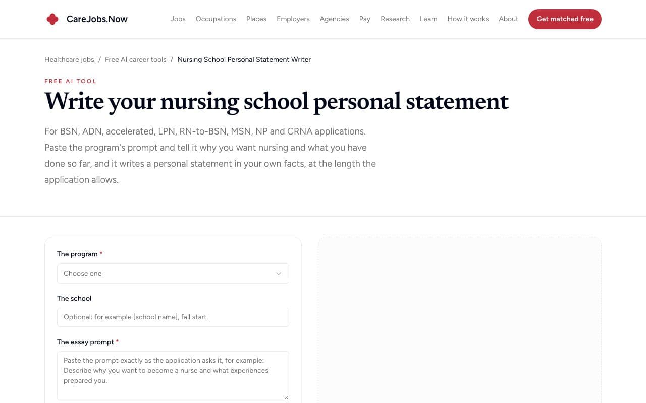 Nursing School Personal Statement Writer Titelbild